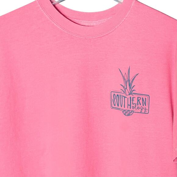 Comfort Colors Pink Flamingo T-Shirt Medium Strut Your Stuff Southernology NEW - Picture 3 of 7